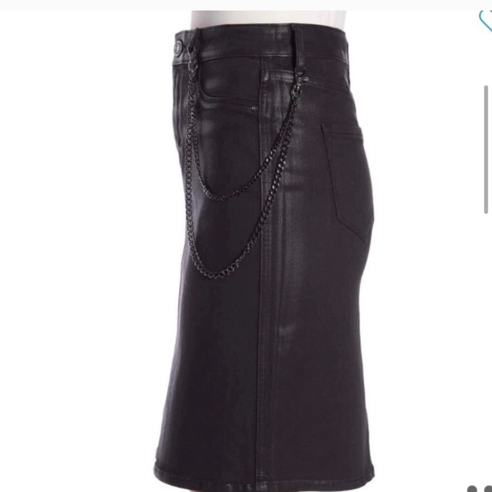 Skinnygirl Black Jean Skirt Size 10 - Picture 4 of 14